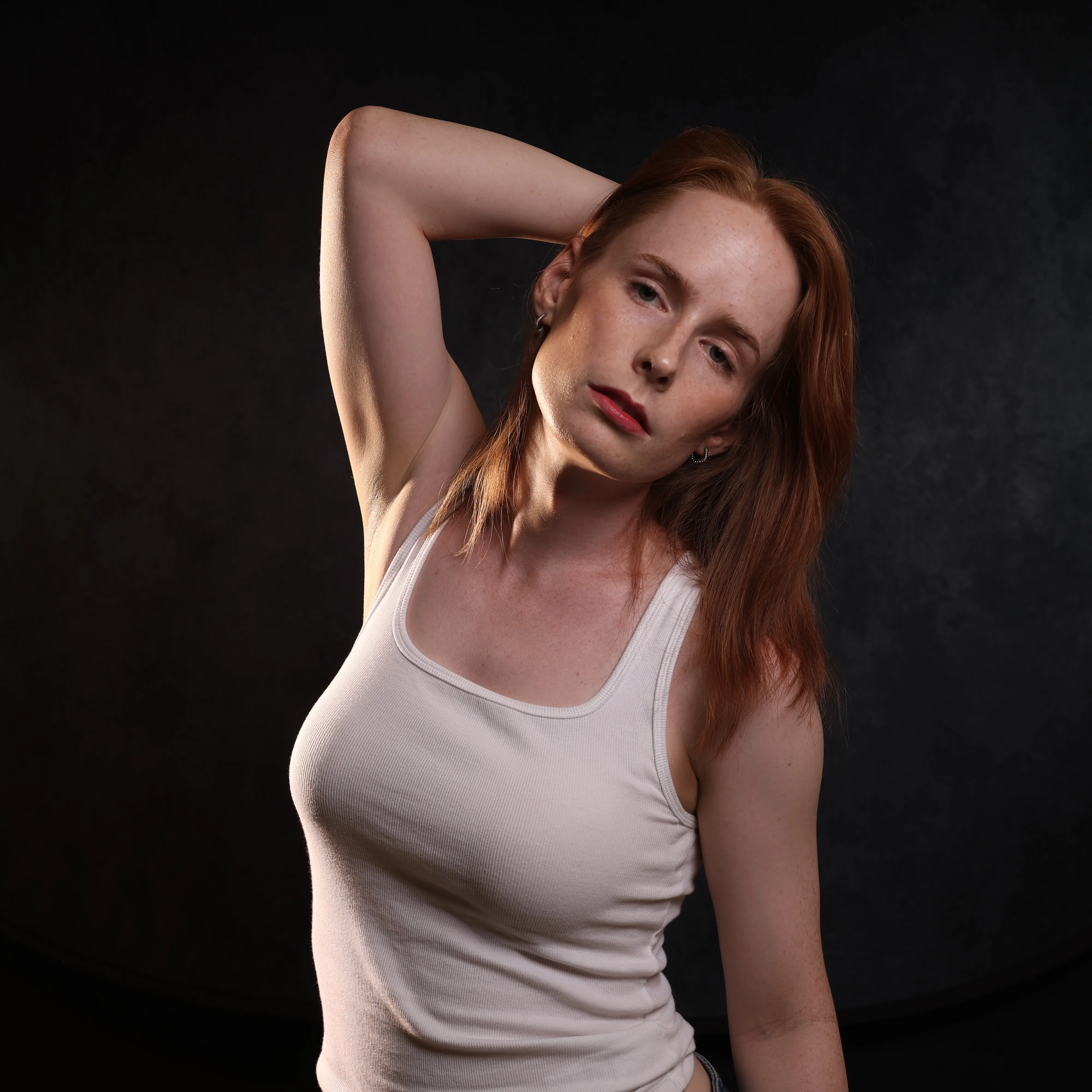 Editorial modelling portfolio image from the Noir Studio demo shoot