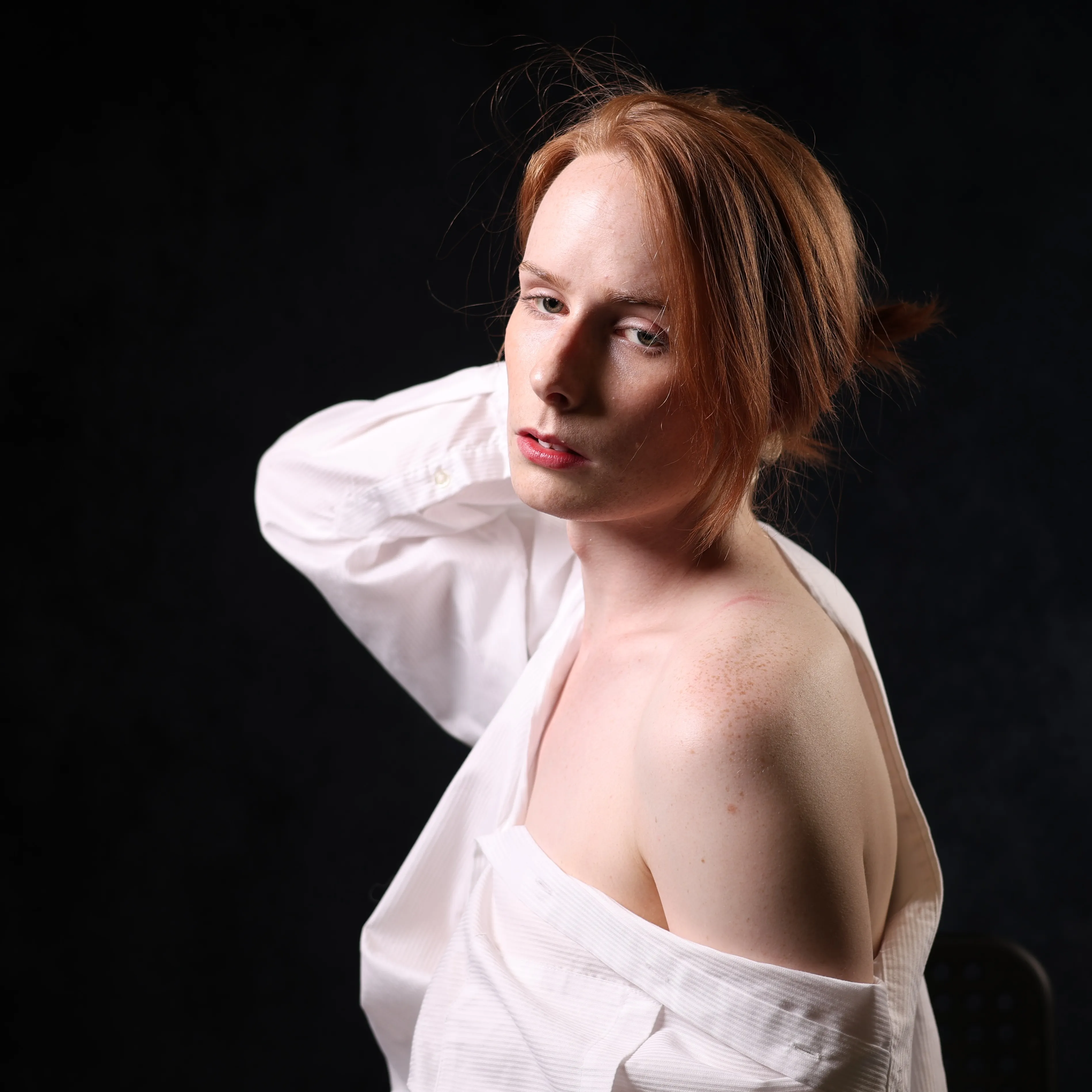Editorial modelling portfolio image from the Noir Studio demo shoot